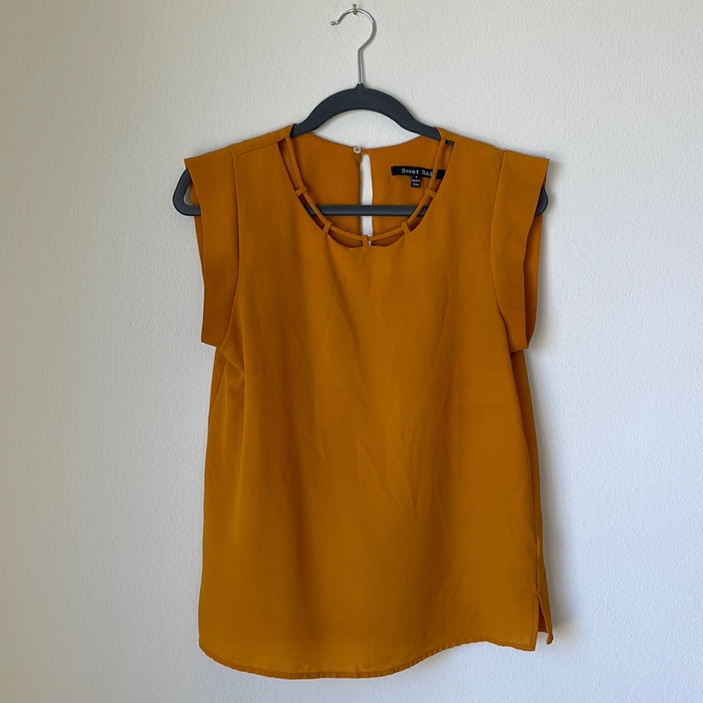 Mustard Sleeveless Top
